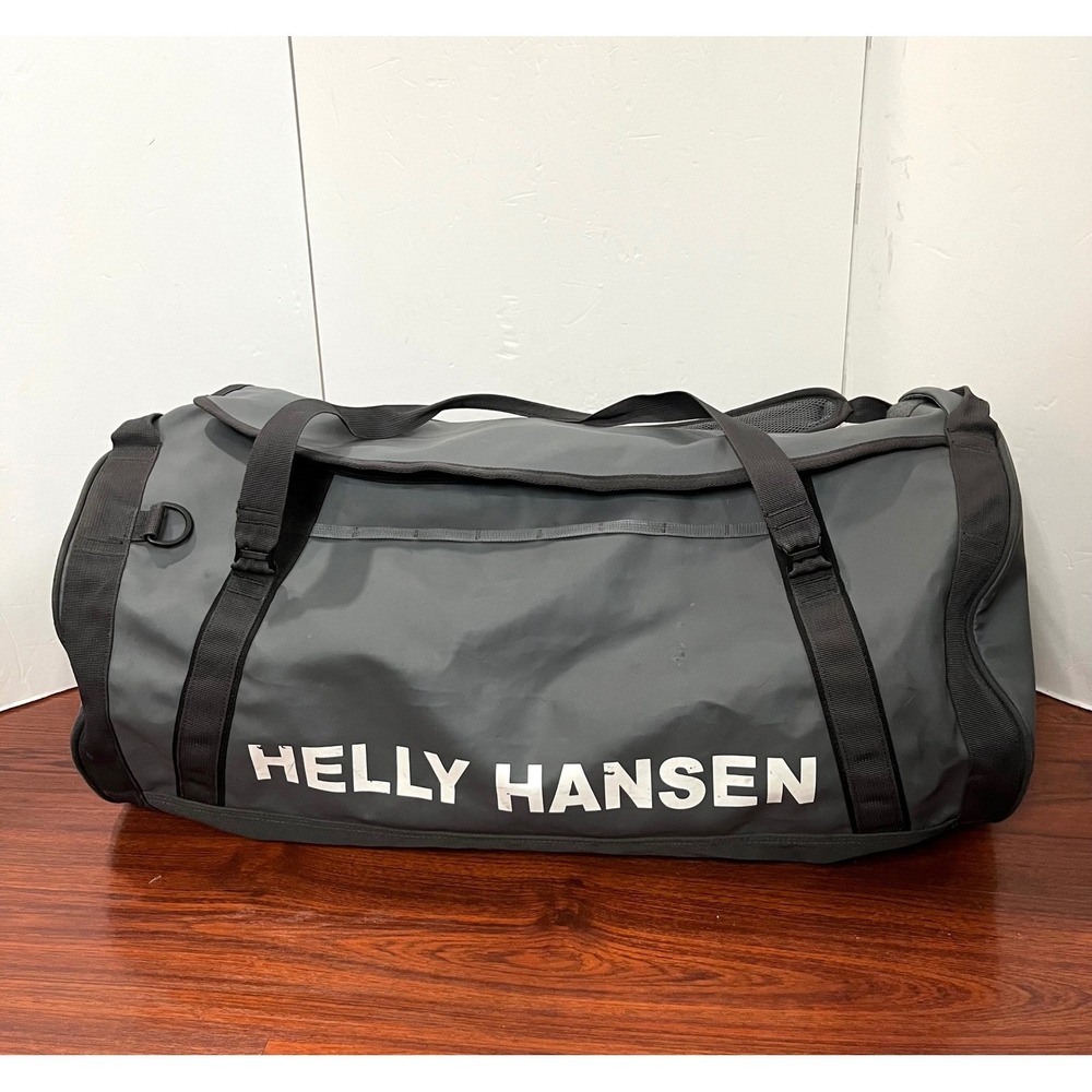 Helly Hansen 70L Duffel Bag 2 Gray Black Convertible Backpack Travel Gear 68004